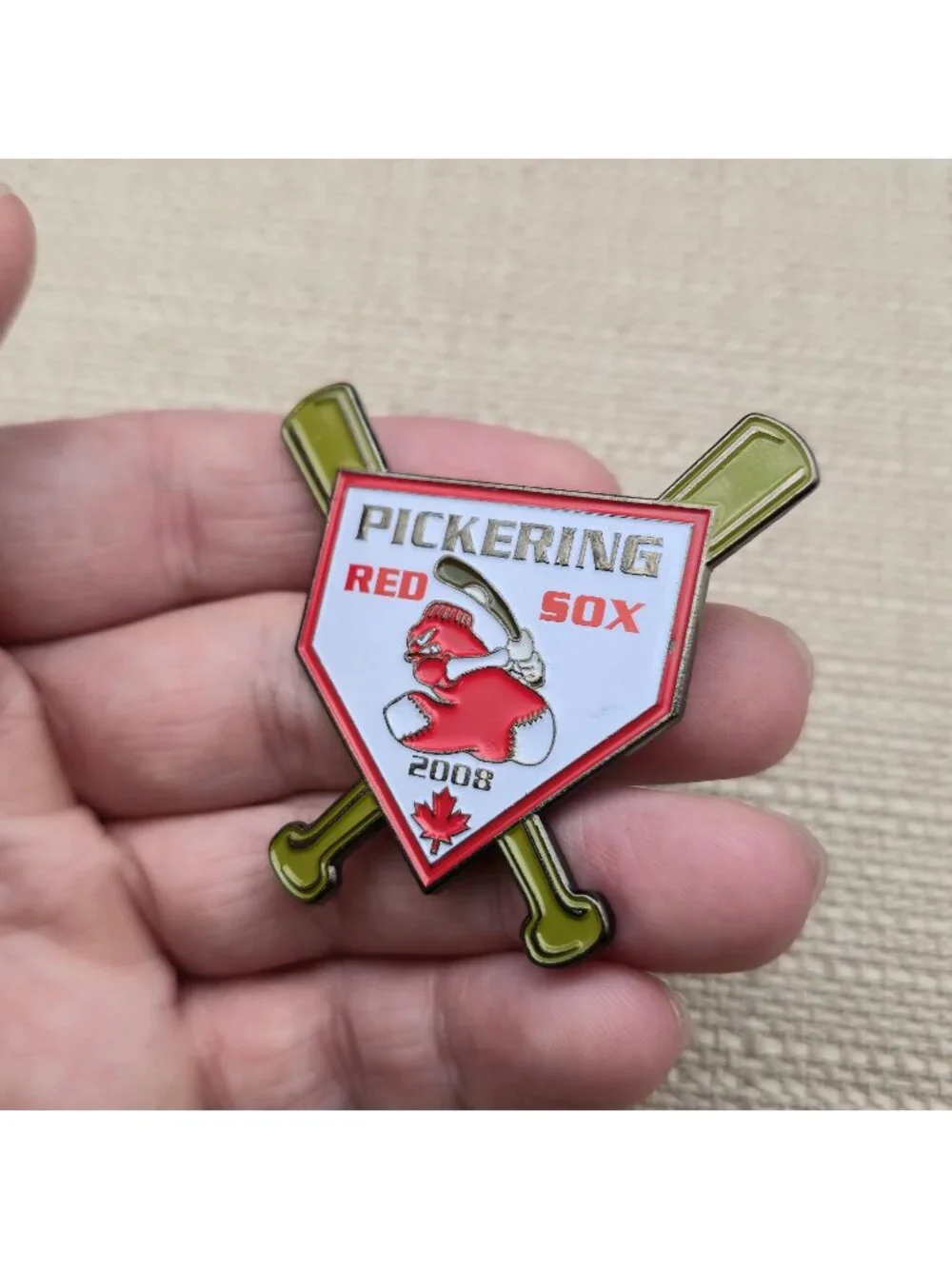 2008 Pickering Red Sox Enamel Pin - Canada Minor League Baseball B1453